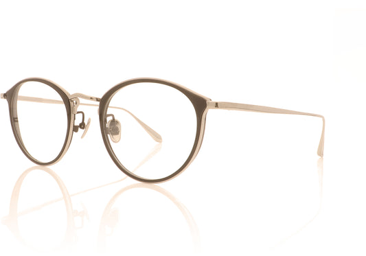 Linda Farrow Luis C2 Black Silver Glasses - Angle