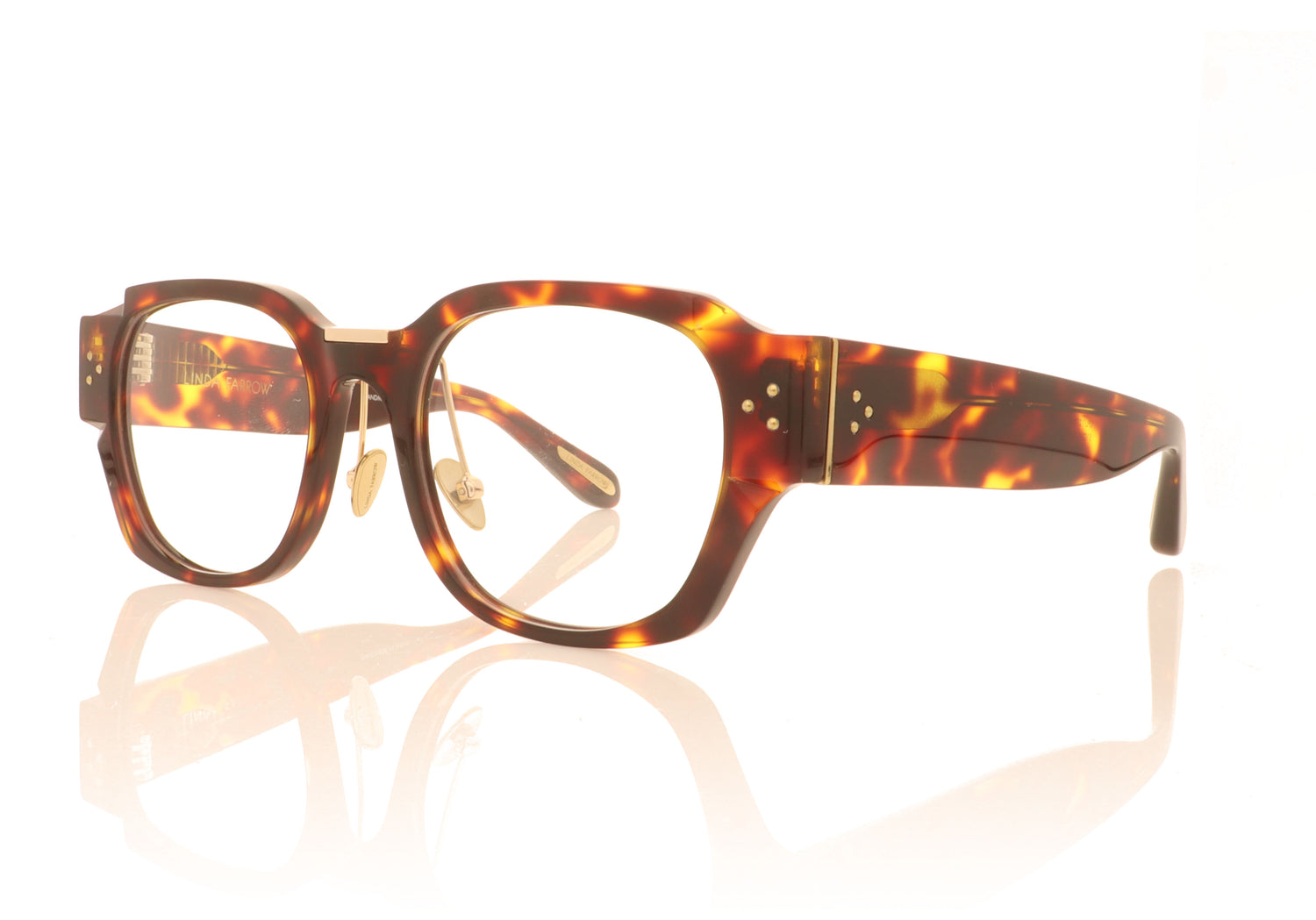 Linda Farrow Ramon C5 Tortoise Glasses - Angle