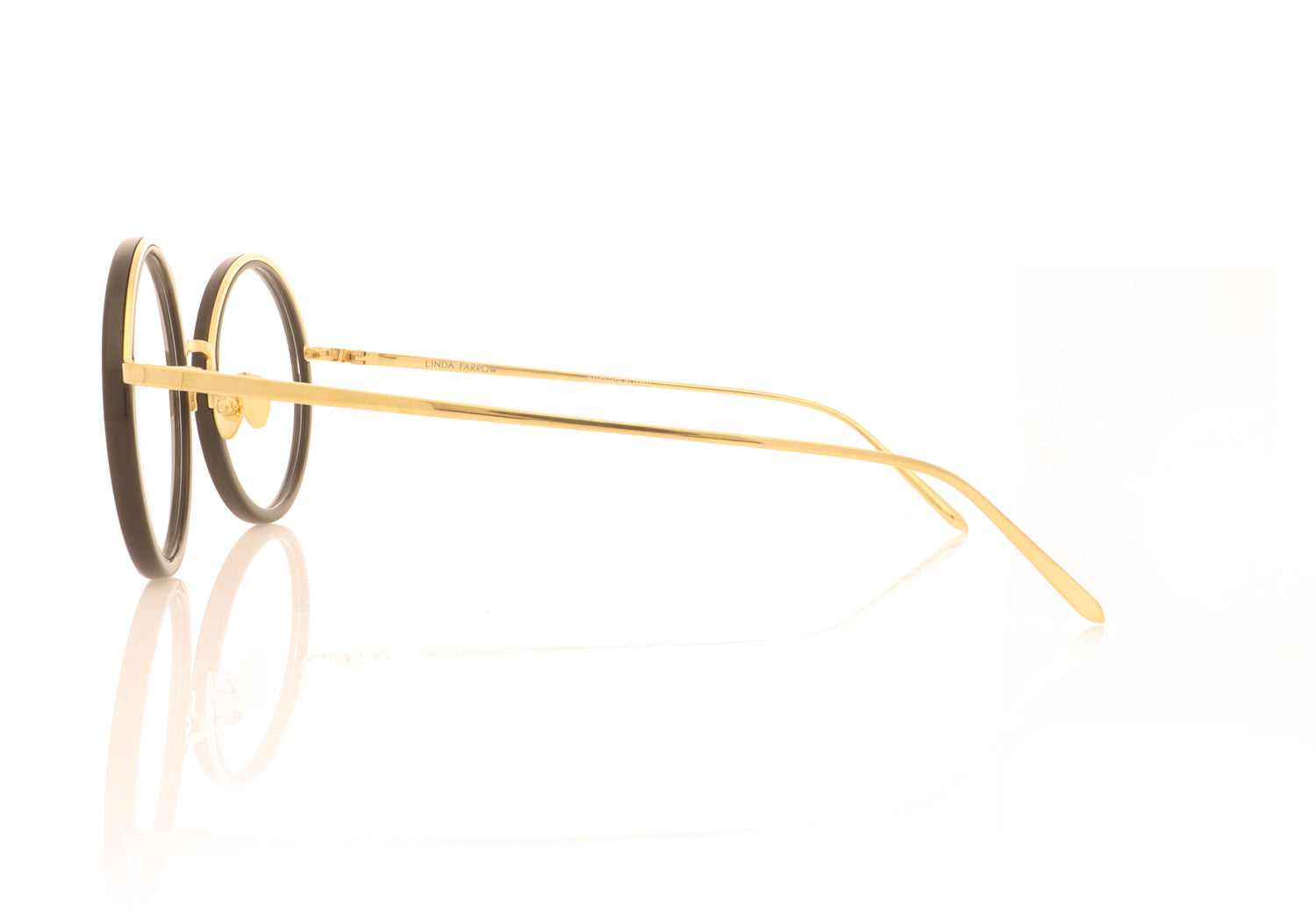 Linda Farrow Tracy C1 Black Glasses - Side