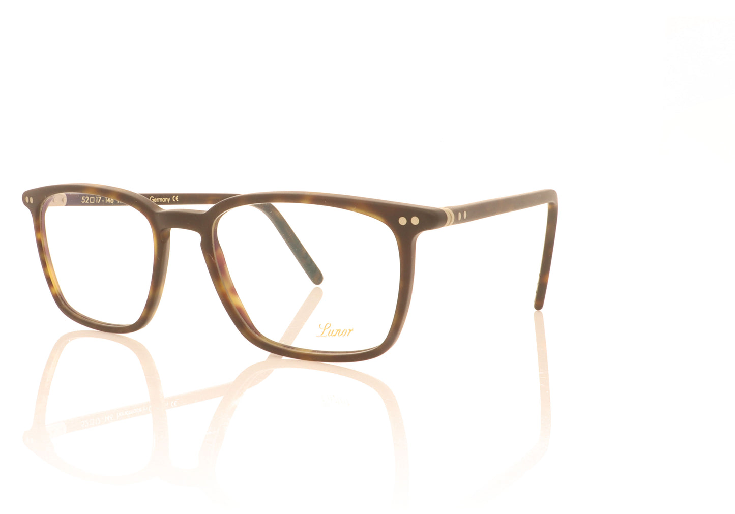 Lunor LU605 2M Matte Tortoise Glasses - Angle