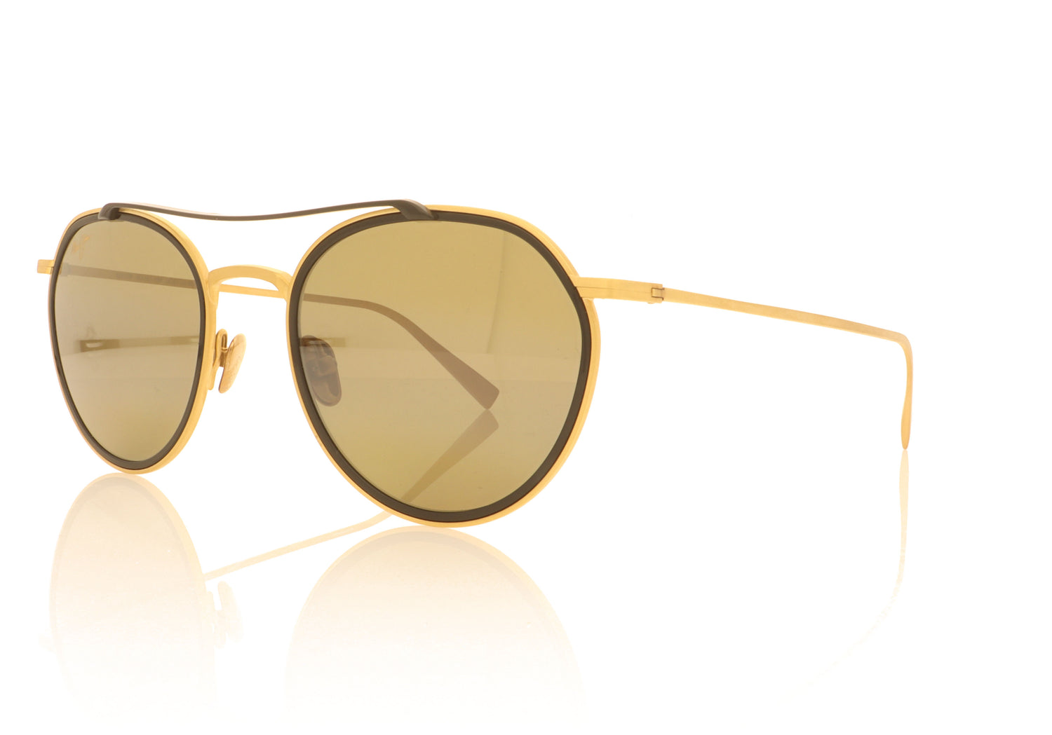 Maui Jim Bowline MJ557 16M Gold Black Sunglasses - Angle