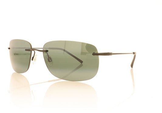 Maui Jim Ohai 02 Gloss Black Sunglasses - Angle