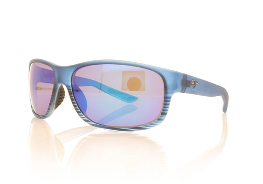 Maui Jim MJ840 Kaiwi Channel 03S Blue Black Sunglasses - Angle