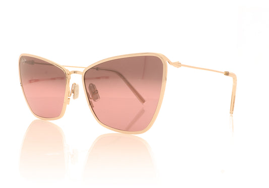 Maui Jim MJ823 Puakenikeni 38B Shiny Rose Gold Sunglasses - Angle