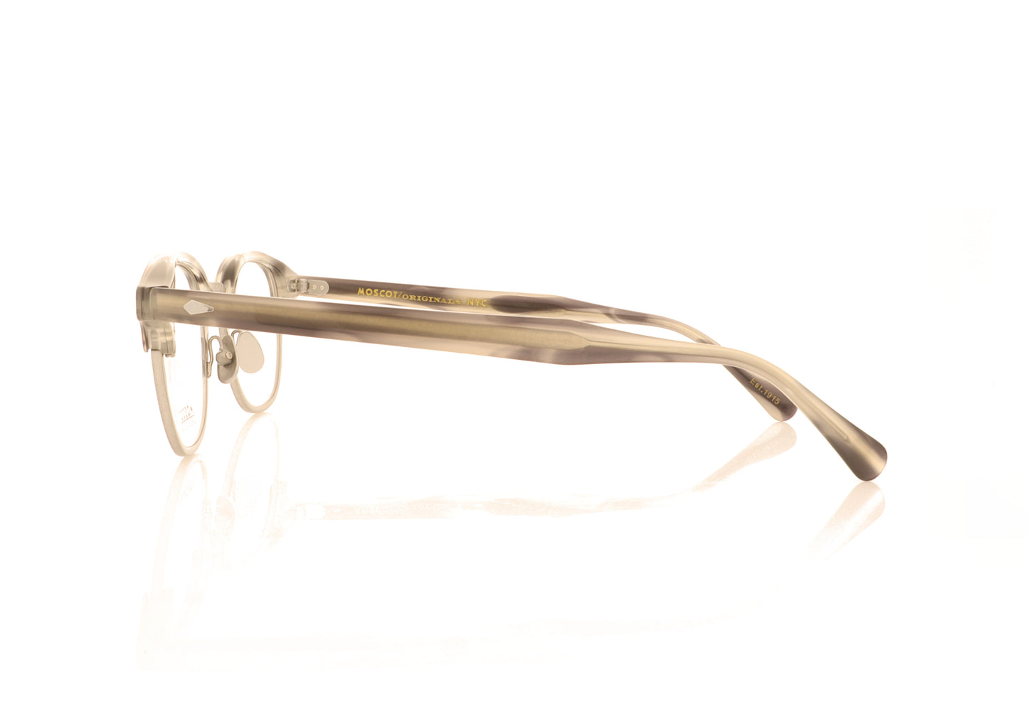 Moscot Lemtosh-Mac GreyTort/MattSilver GreyTort Glasses - Side