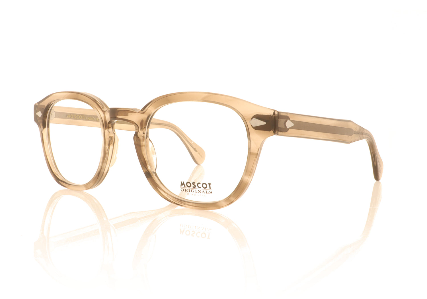 Moscot Lemtosh Brown Ash Brown Ash Glasses - Angle