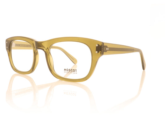 Moscot Nebb 1502 Olive Green Glasses - Angle
