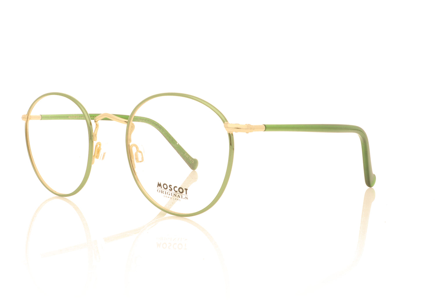 Moscot Zev EM Emerald Glasses - Angle