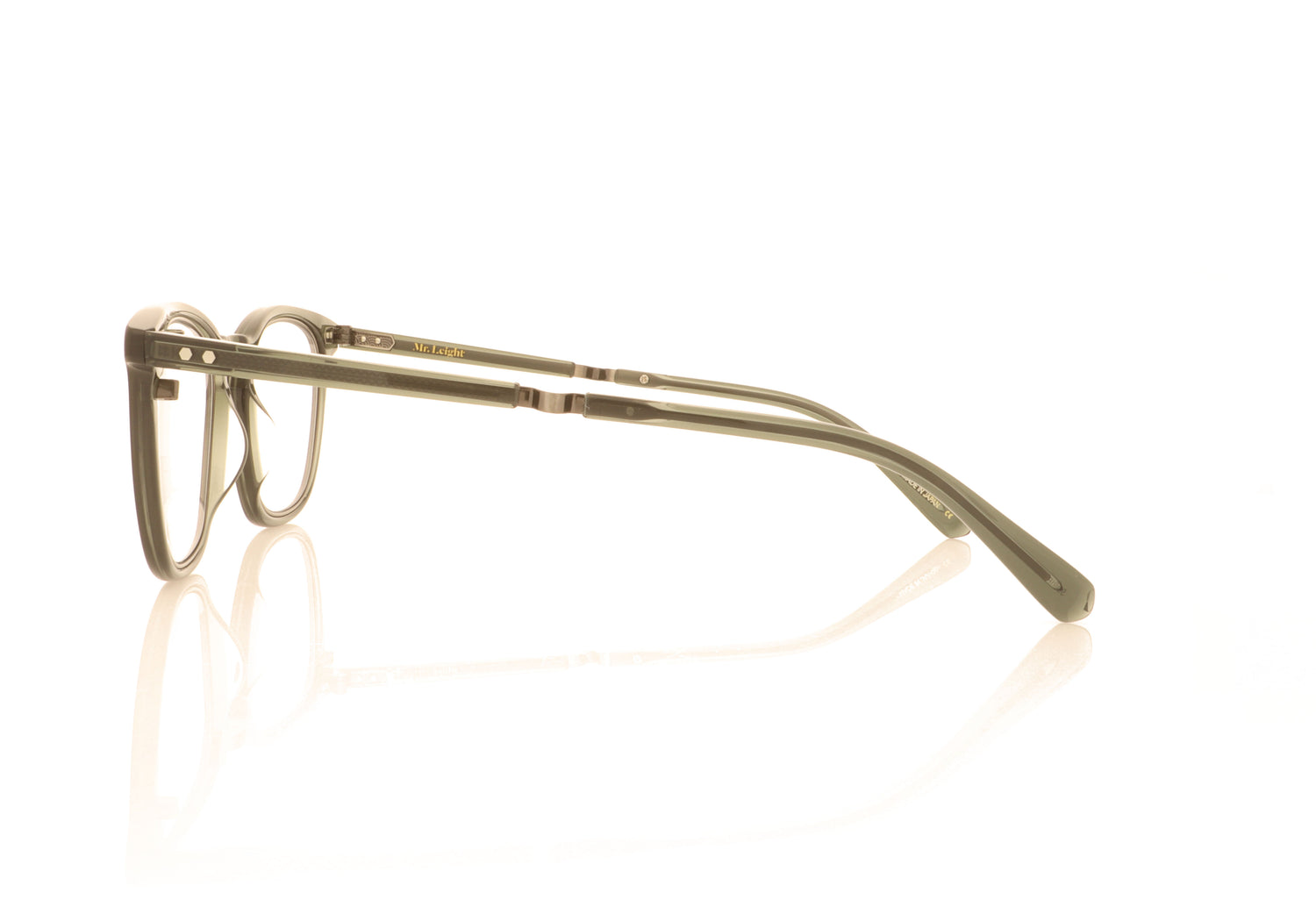 Mr. Leight Getty ML1002 GRYS-PW Grey Sage Glasses - Side
