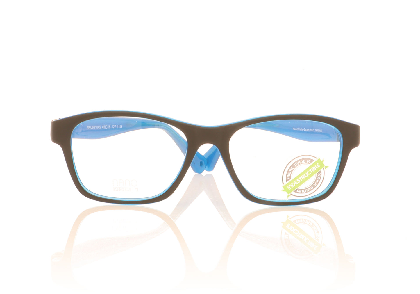 NanoVista Gaikai NAO631045 Black Blue Glasses - Front