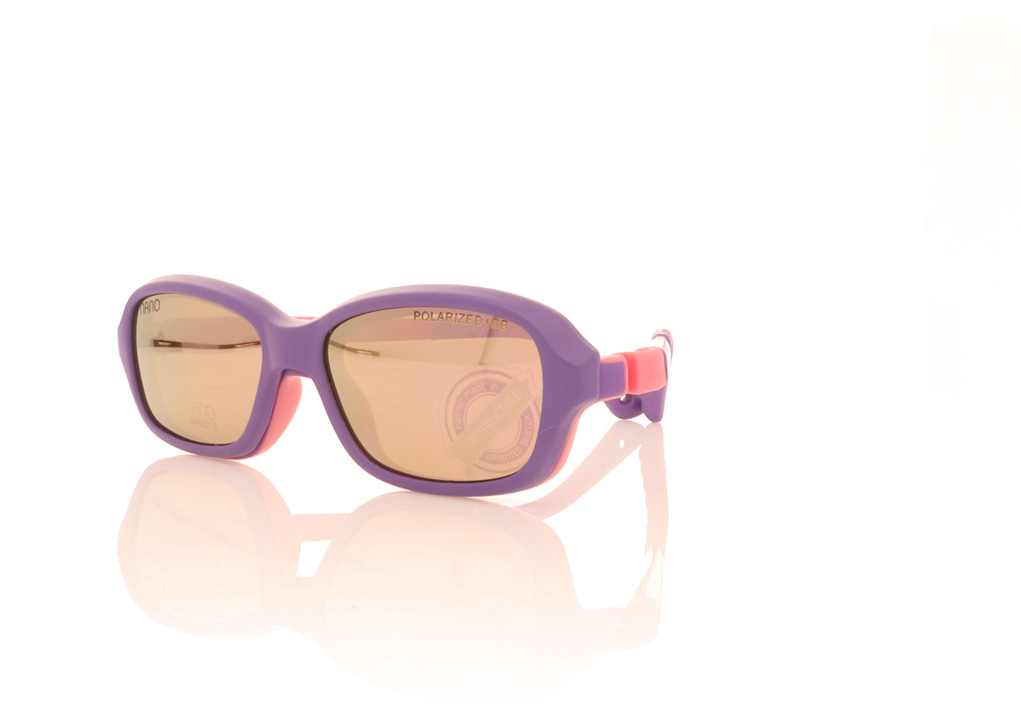 NanoVista Quest NAO50135HSC Purple Pink With Clip Glasses - Angle