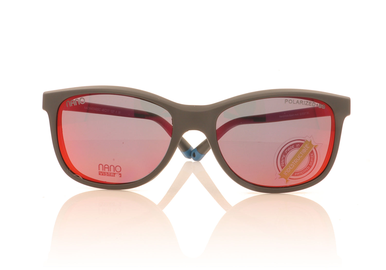 NanoVista Quest NAO840348SC Grey with Clip On Glasses - Front