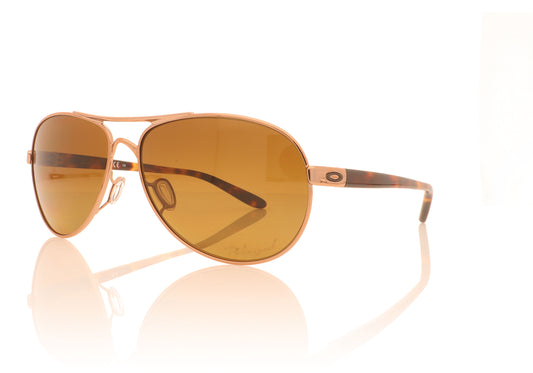 Oakley Feedback 407914 Rose Gold Sunglasses - Angle