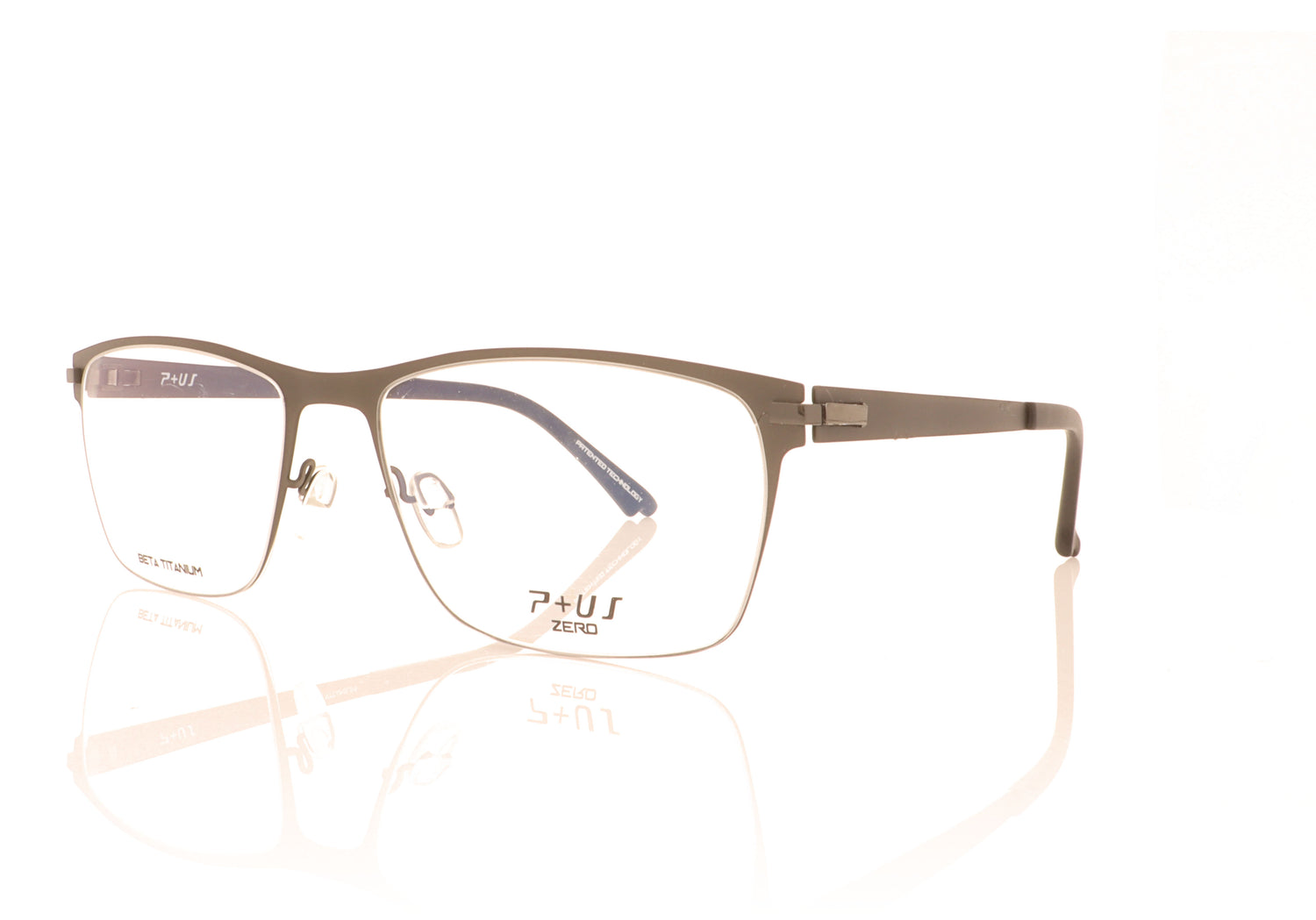 P+US Zero ZT1812B Grey Glasses - Angle