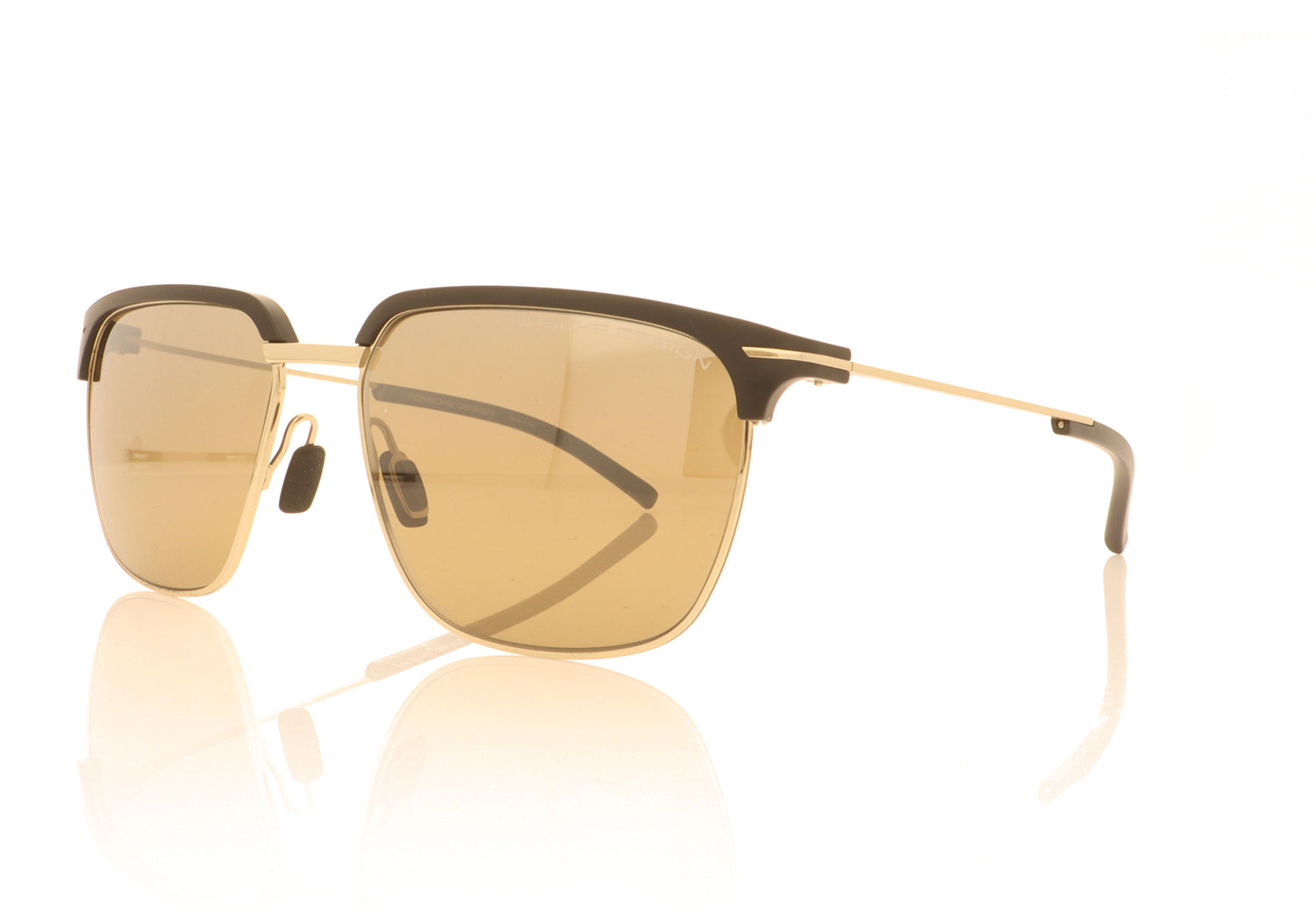 Porsche Design P8698 V176 Black Gold Sunglasses - Angle
