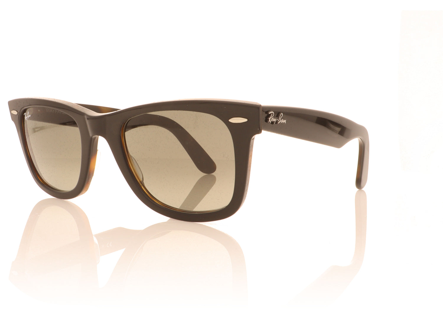 Ray-Ban Wayfarer 127771 Top Grey On Havana Sunglasses - Angle
