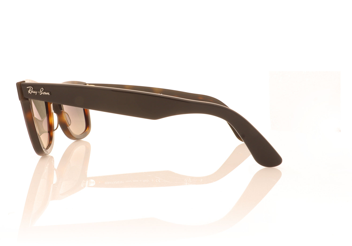 Ray-Ban Wayfarer 127771 Top Grey On Havana Sunglasses - Side