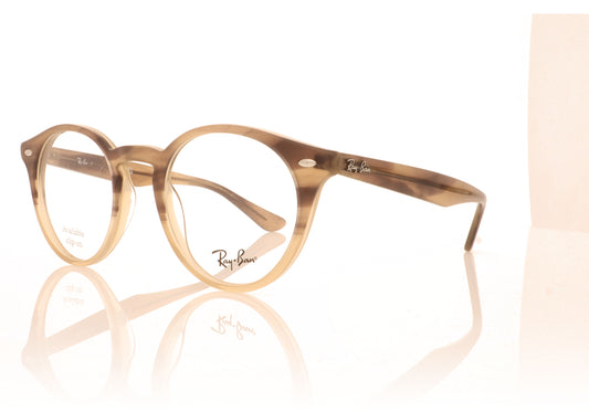 Ray-Ban 0RX2180V 8107 Brown Havana Glasses - Angle