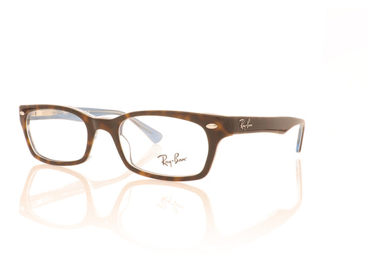 Ray-Ban 0RX5150 5023 Top Havana On Tr Azure Glasses - Angle