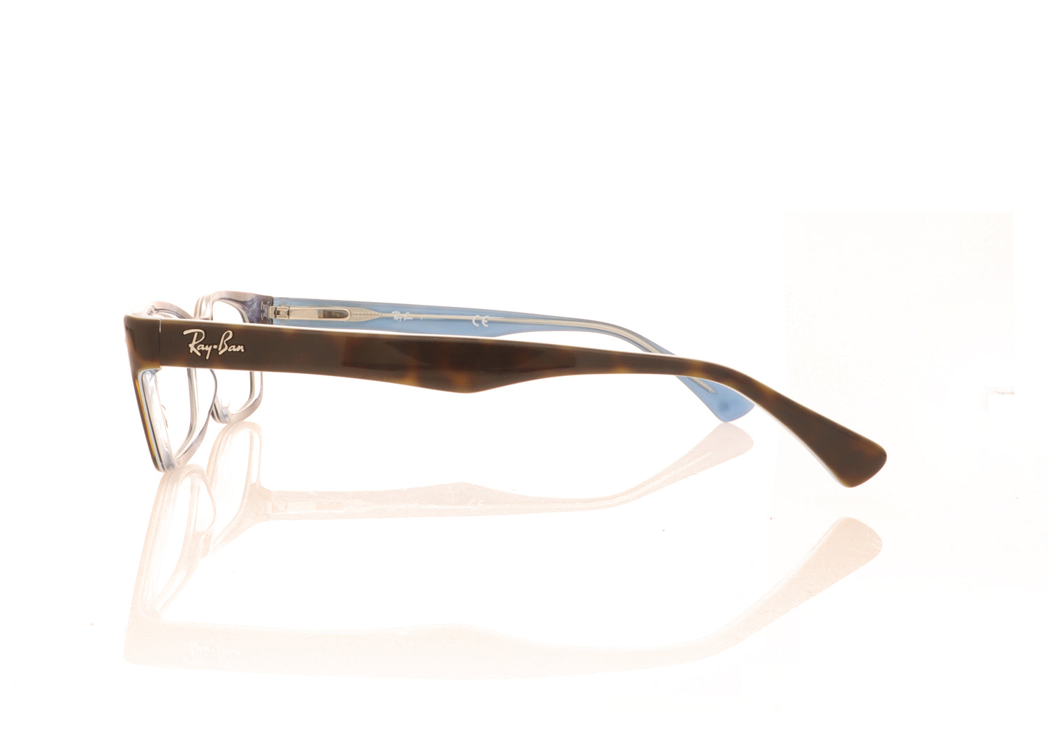 Ray-Ban 0RX5150 5023 Top Havana On Tr Azure Glasses - Side