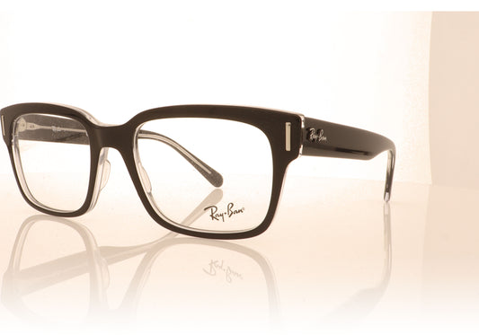 Ray-Ban 0RX5388 2034 Top Black On Transparent Glasses - Angle