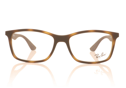Ray-Ban 0RX7047 5573 Matte Havana Glasses - Front