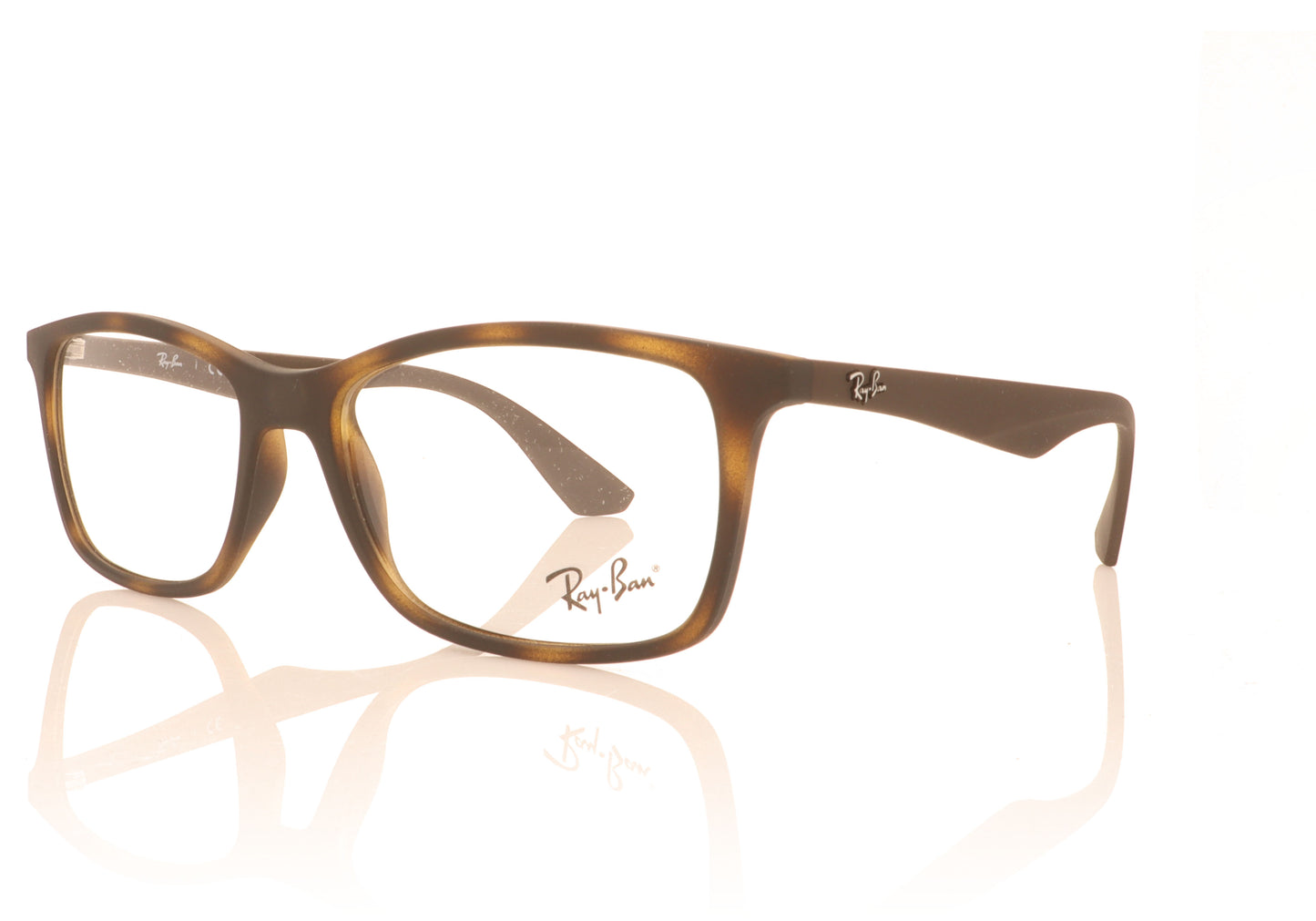 Ray-Ban 0RX7047 5573 Matte Havana Glasses - Angle