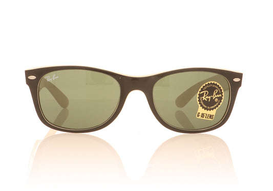 Ray-Ban RB2132 875_G-15 Black on Beige Sunglasses - Front