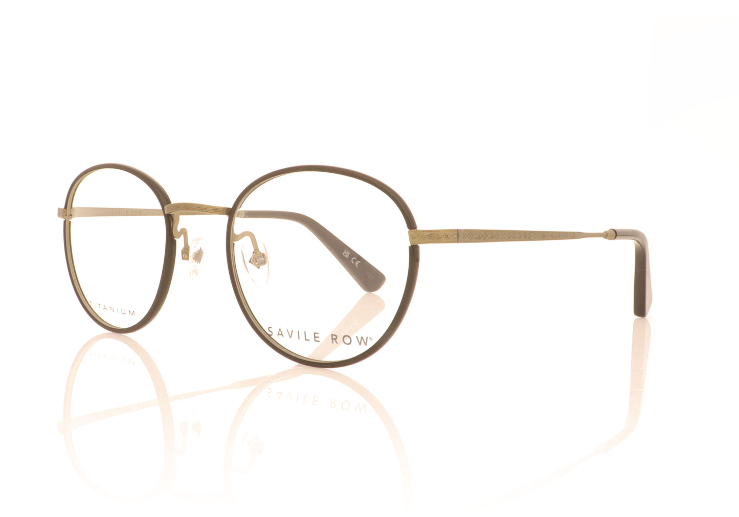 Savile Row SRO 014 001 Gold Glasses - Angle
