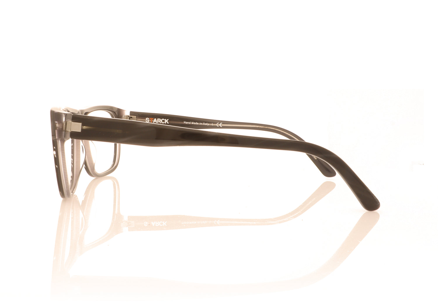 Starck 0SH3051 1 Stripped Grey Glasses - Side