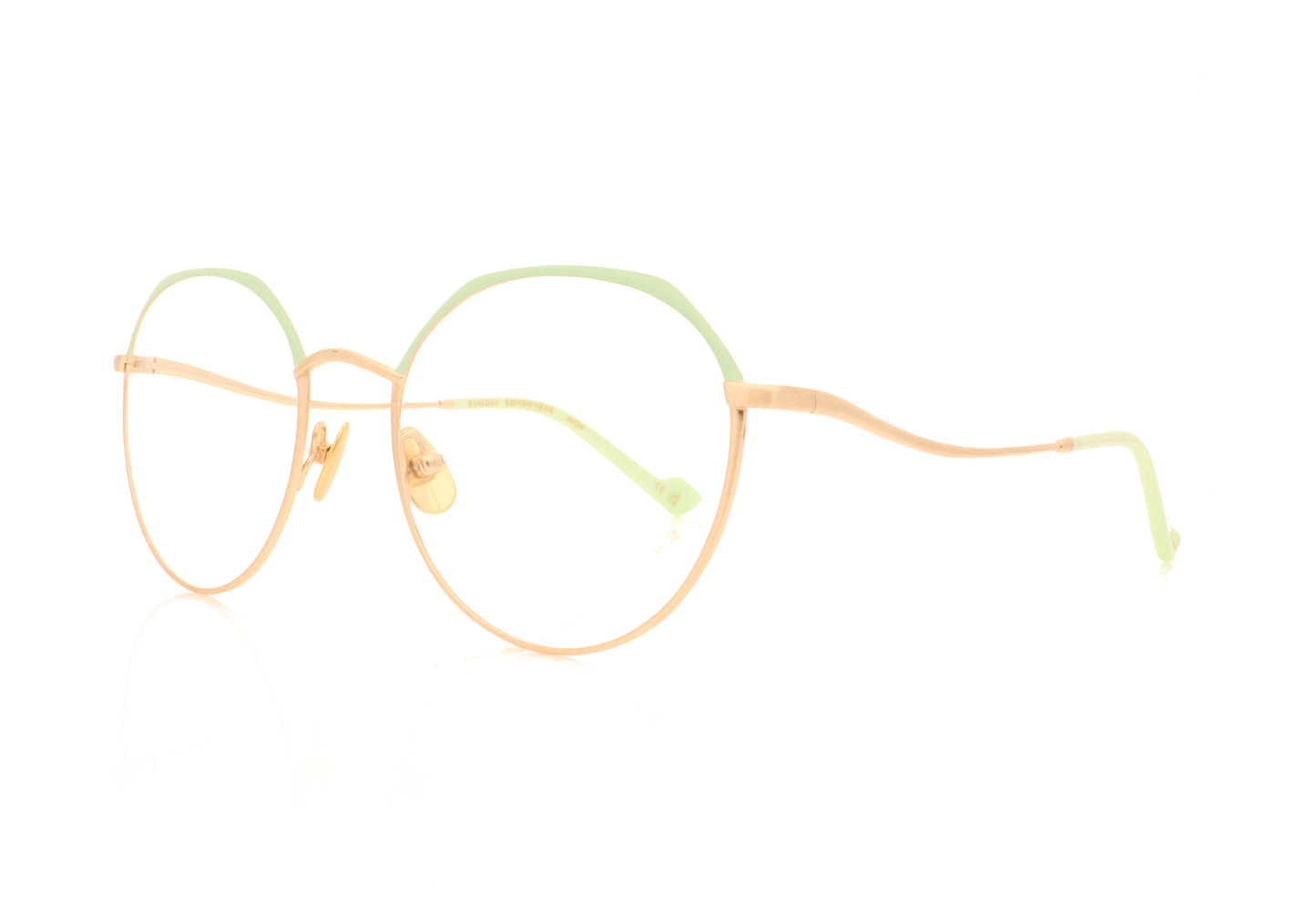 Sunday Somewhere OPT013 C2 Gold Glasses - Angle