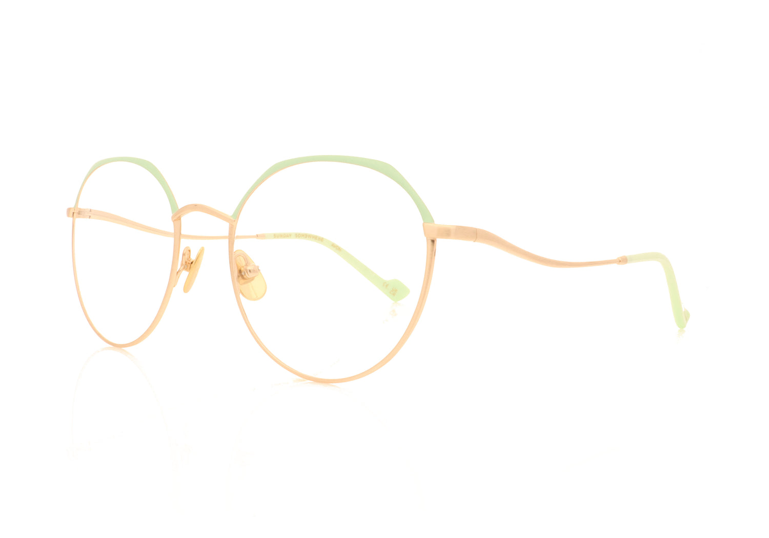 Sunday Somewhere OPT013 C2 Gold Glasses - Angle