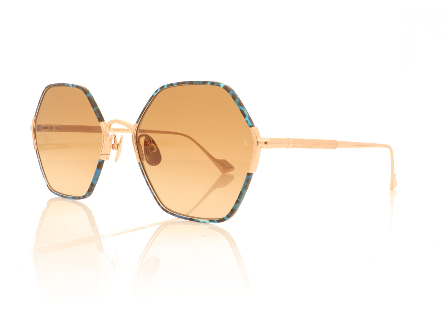 Sunday Somewhere SUN7028 01BC Rose Gold Sunglasses - Angle
