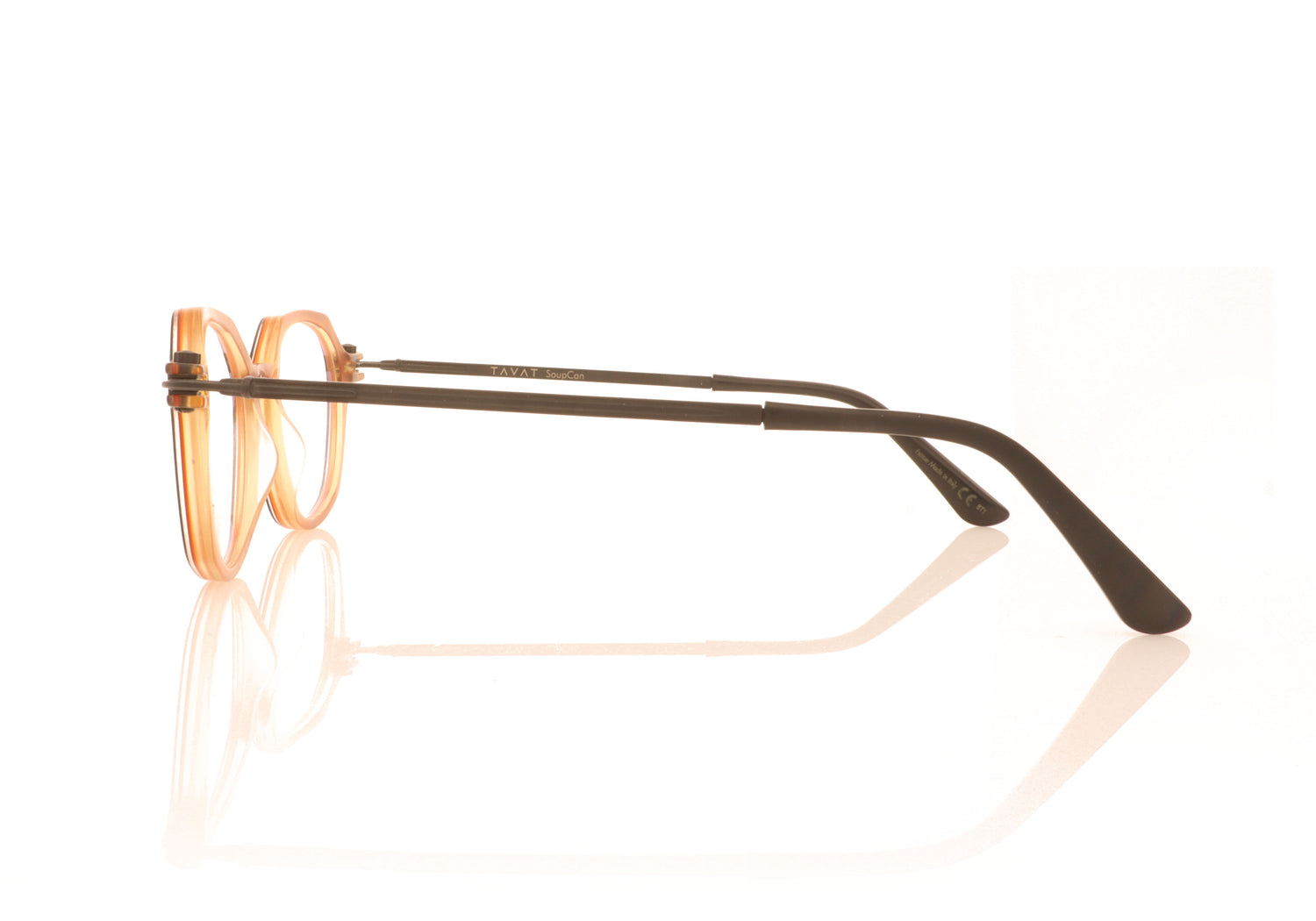 Tavat Soupcan Cinque TNT Tangelo Twist Glasses - Side