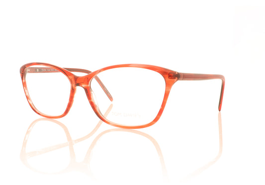 Tom Davies TD476 1411 Red Glasses - Angle