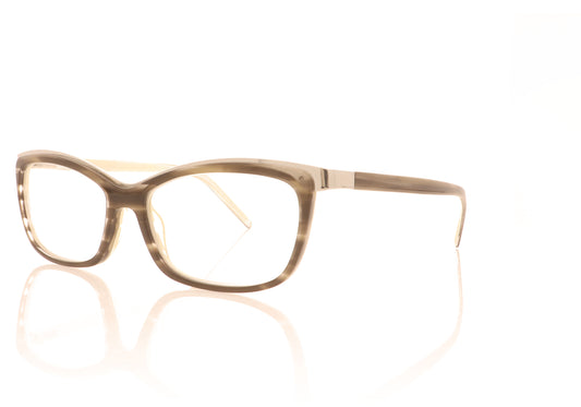 Tom Davies TD609 1676 Polished Brown and White Glasses - Angle