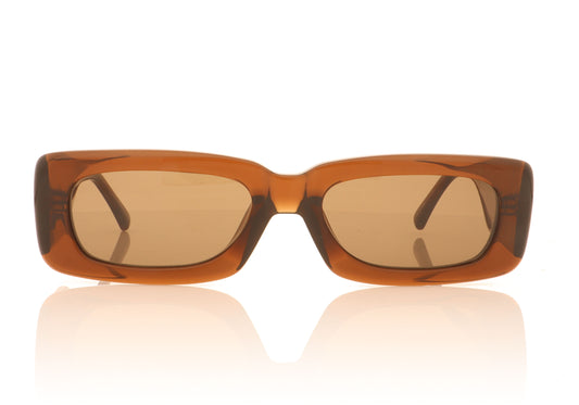 The Attico Mini Marfa C4 Brown Sunglasses - Front