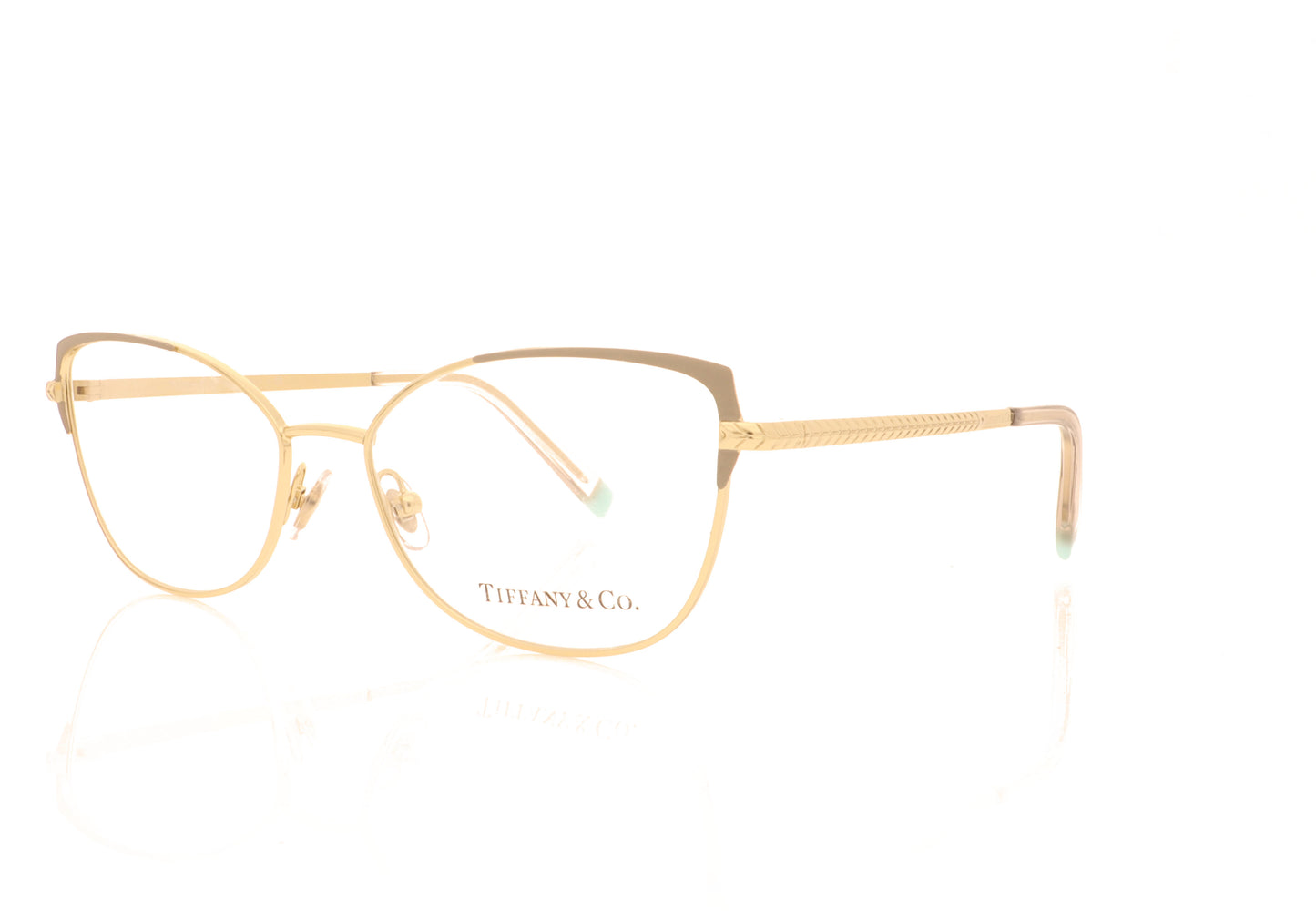 Tiffany 0TF1136 6133 Pale Gold Glasses - Angle