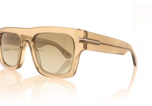 Tom Ford TF0711 FT07115301A Crystal Grey 47Q Sunglasses - Angle