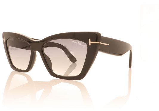 Tom Ford Wyatt 01B Black Sunglasses - Angle