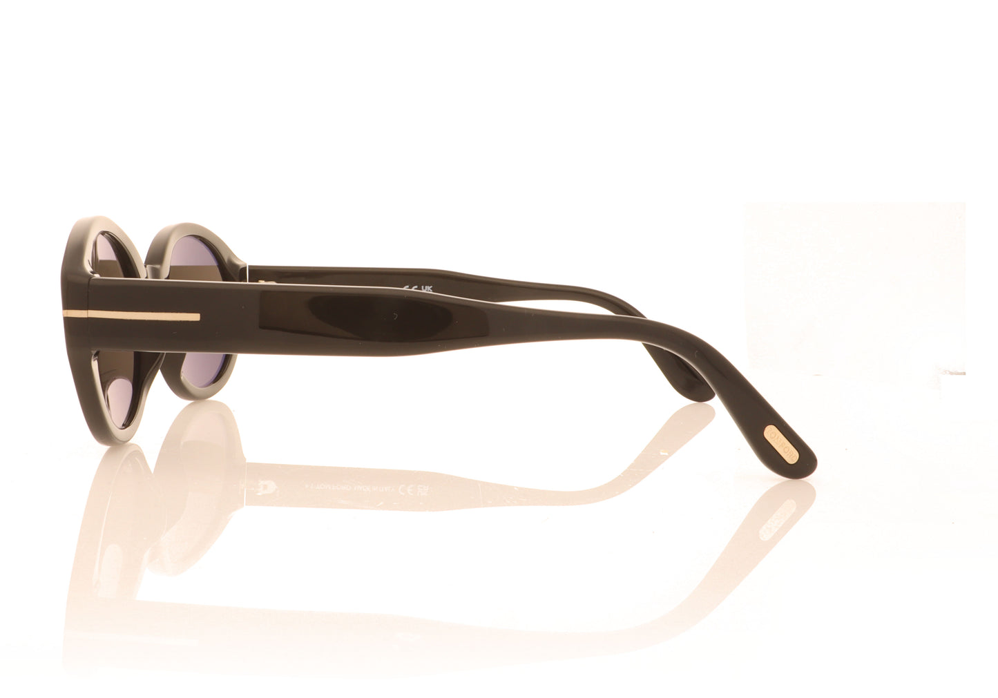 Tom Ford Genevieve 01A Black Sunglasses - Side