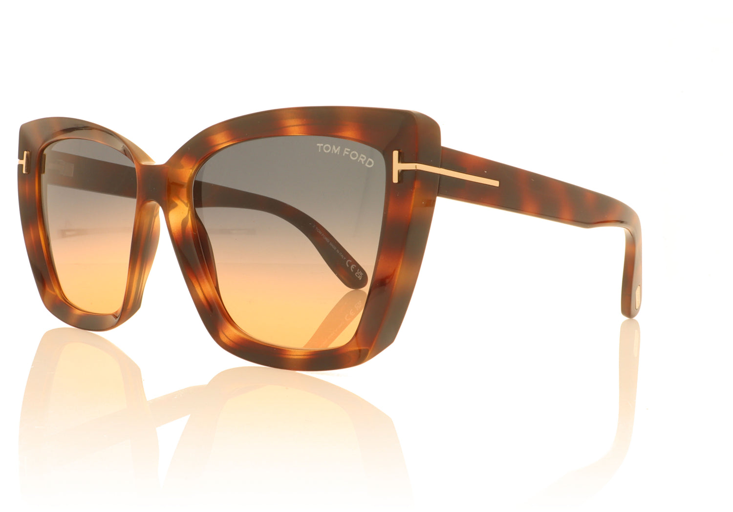 Tom Ford Scarlet 53P Tortoise Sunglasses - Angle