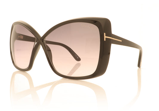 Tom Ford Jasmin 01B Black Sunglasses - Angle