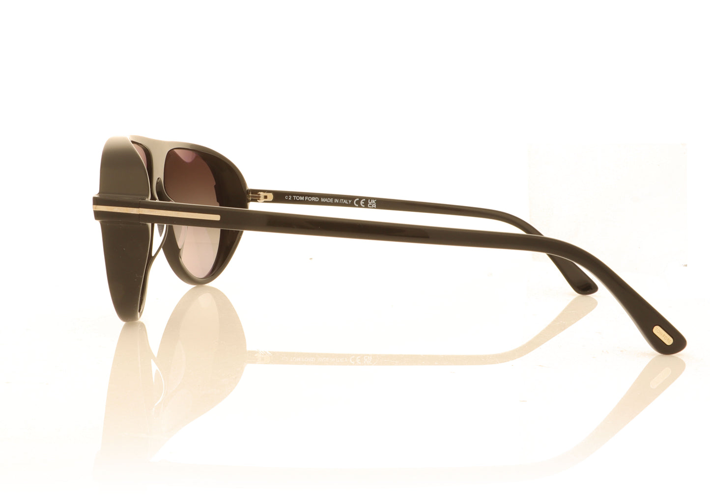 Tom Ford Marcus 01B Black Sunglasses - Side