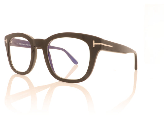 Tom Ford TF5542-B 001 Black Glasses - Angle