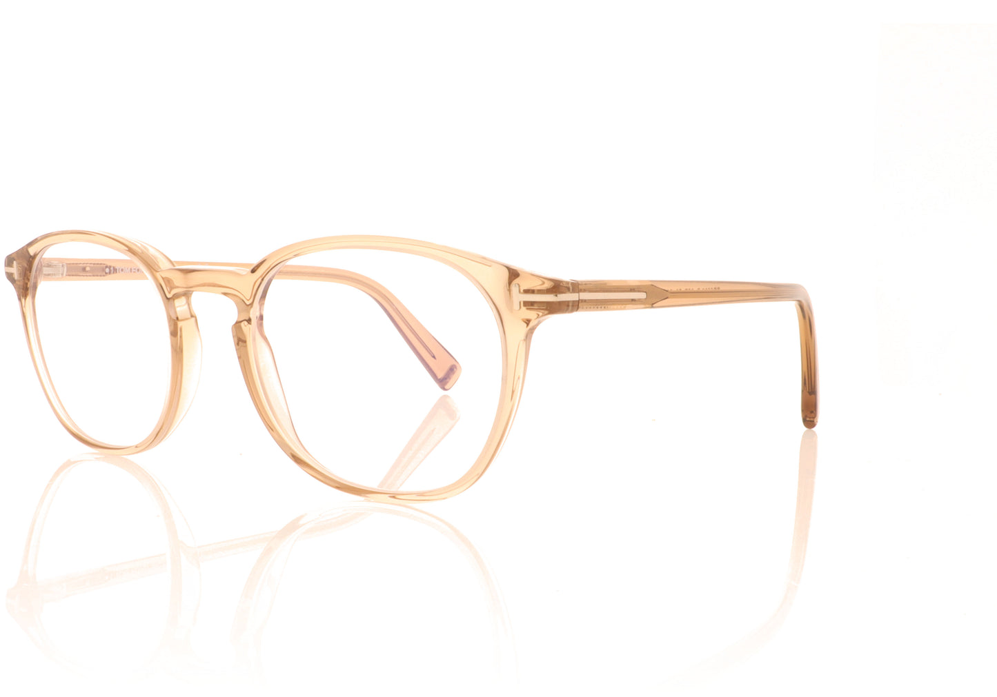 Tom Ford FT5583-B 057 Brown Glasses - Angle