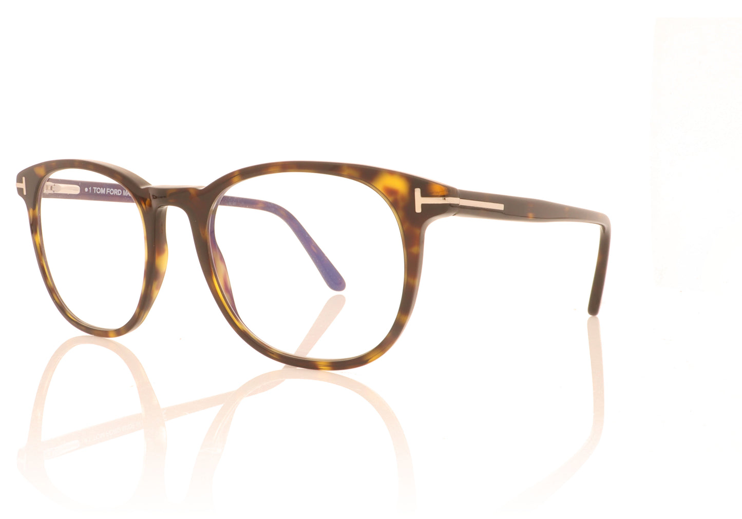 Tom Ford TF5754 052 Tortoise Glasses - Angle