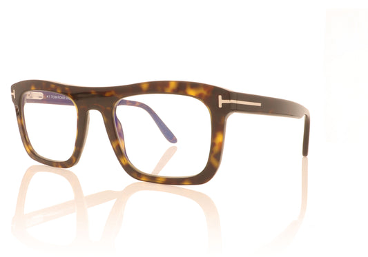 Tom Ford TF5757 052 Tortoise Glasses - Angle