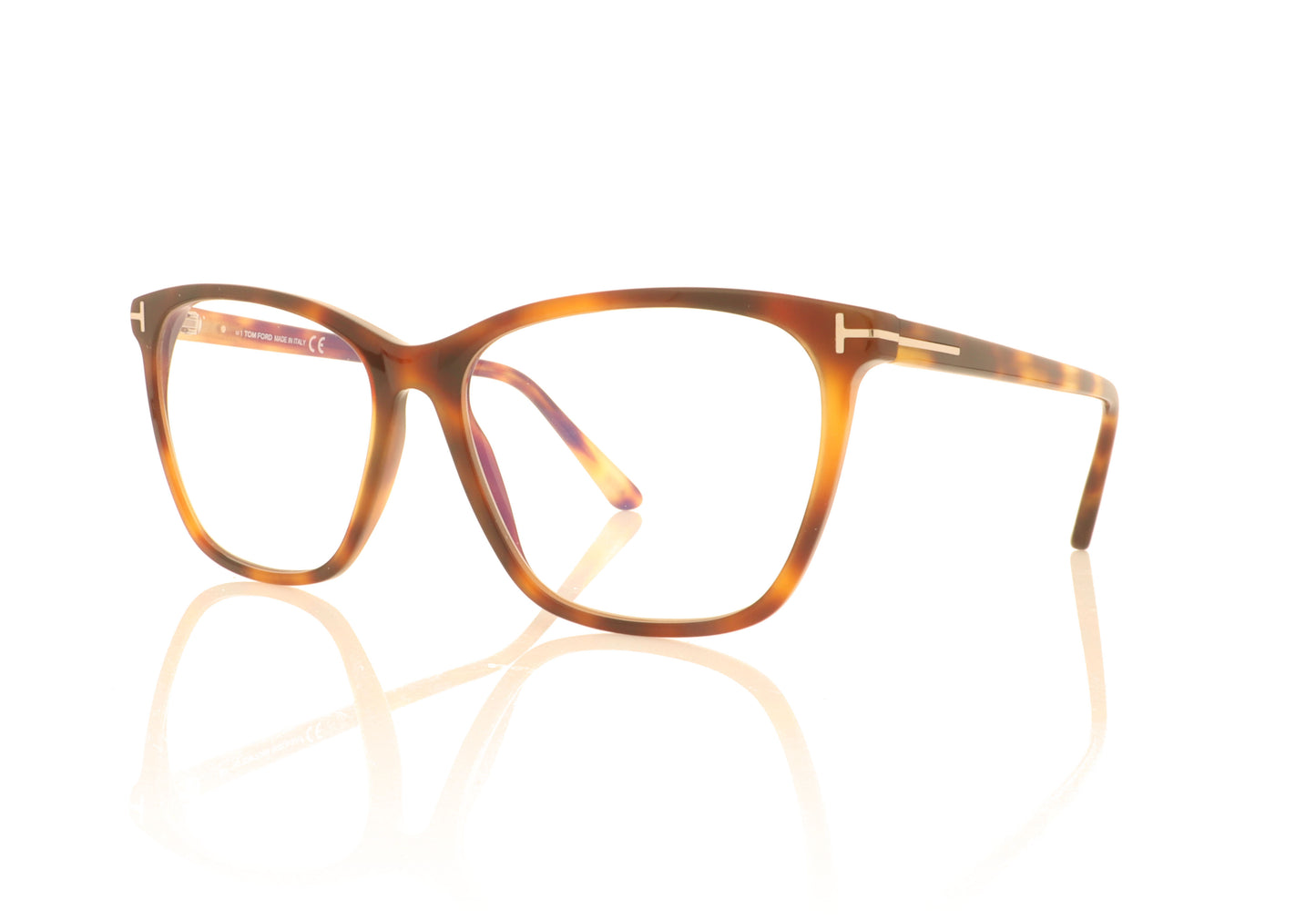 Tom Ford TF5762-B 053 Tortoise Glasses - Angle