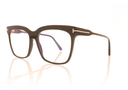 Tom Ford FT5768 TF5768 001 Black Glasses - Angle